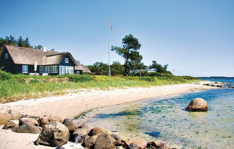 Ett hus att hyra nära havet i Danmark