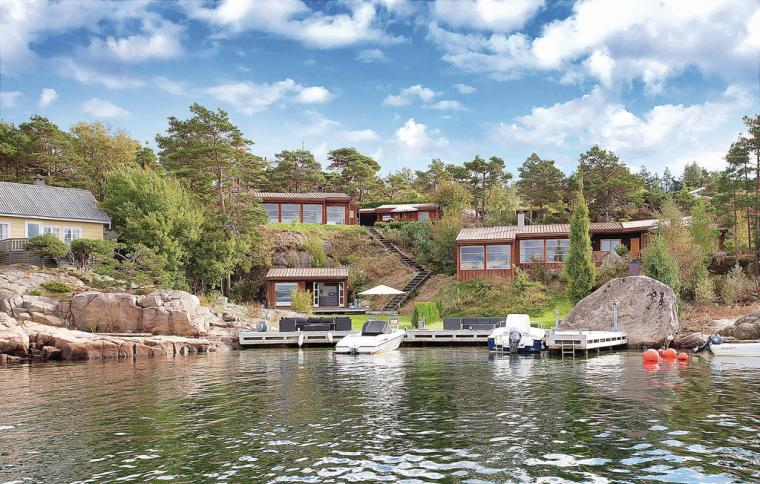 Många av våra stugor i Søgne ligger nära vattnet