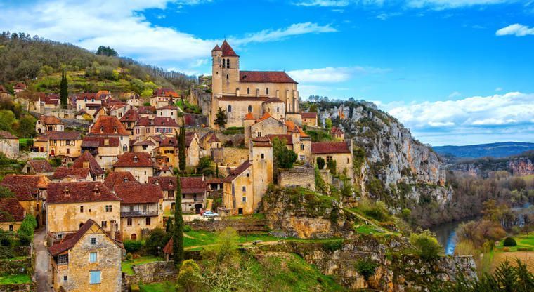 Saint-Cirq-Lapopie i Lot, Frankrike