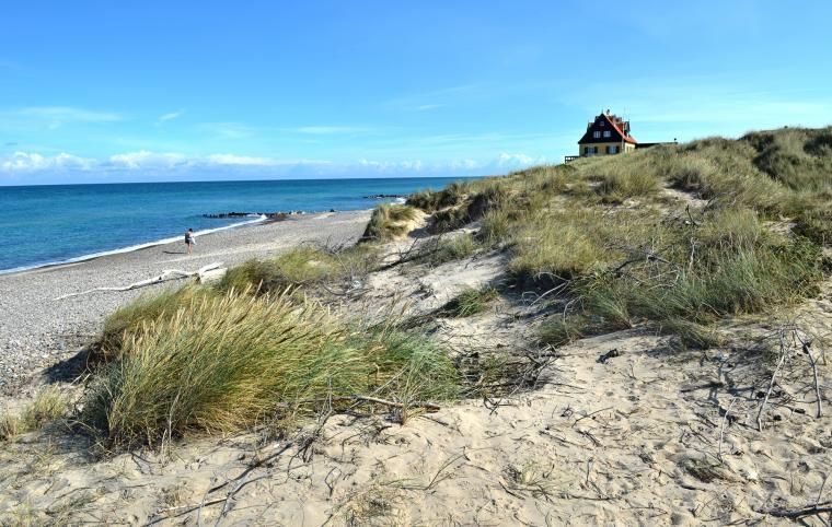 Strandbild från norra Jylland - semester i Lönstrup