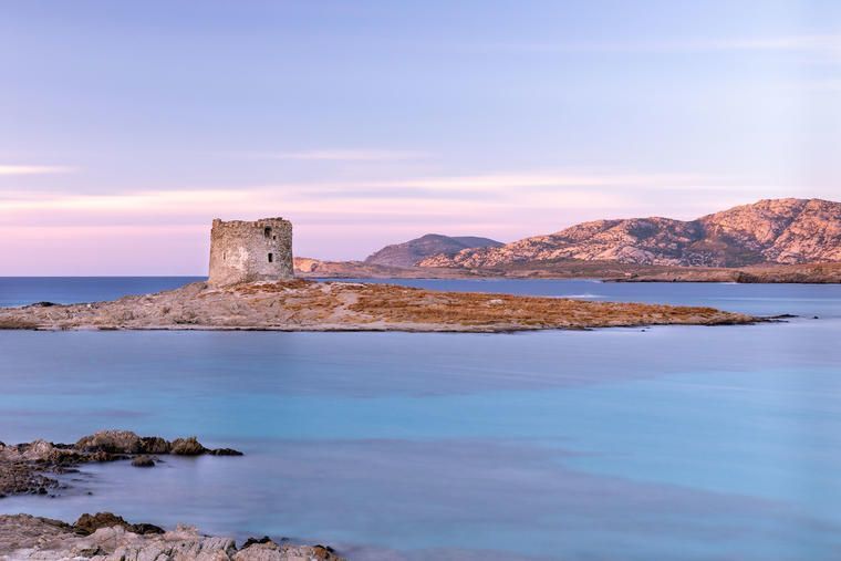 Havet vid Stintino på Sardinien