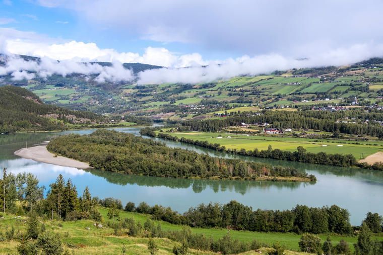 Gudbrandsdalen i Oppland, Norge