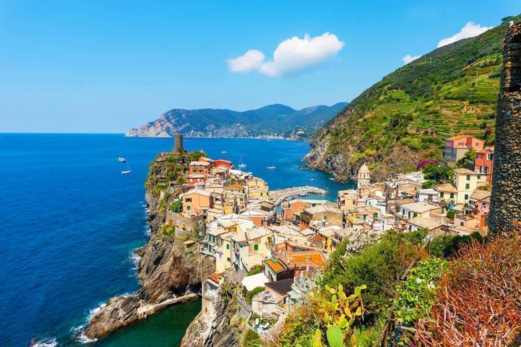 Hus och lägenheter vid havet i Vernazza, Cinque Terre