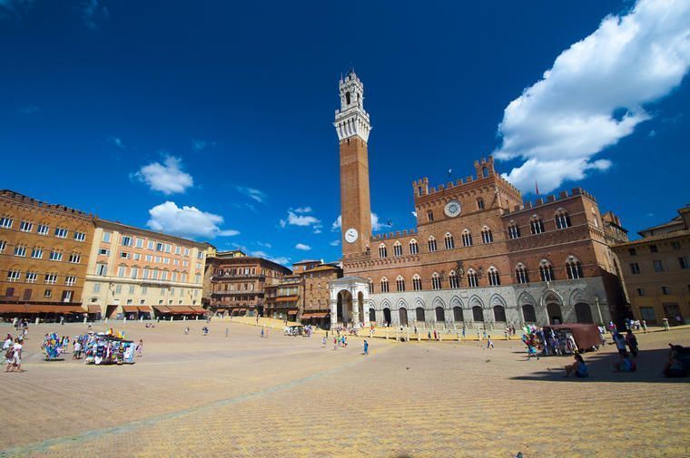 Torg i Siena, Italien