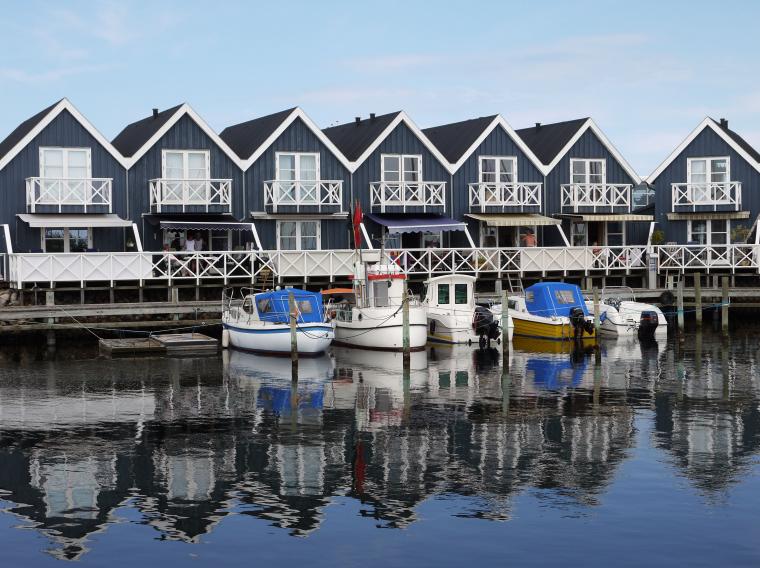 Hus i Grenå på Djursland i Danmark