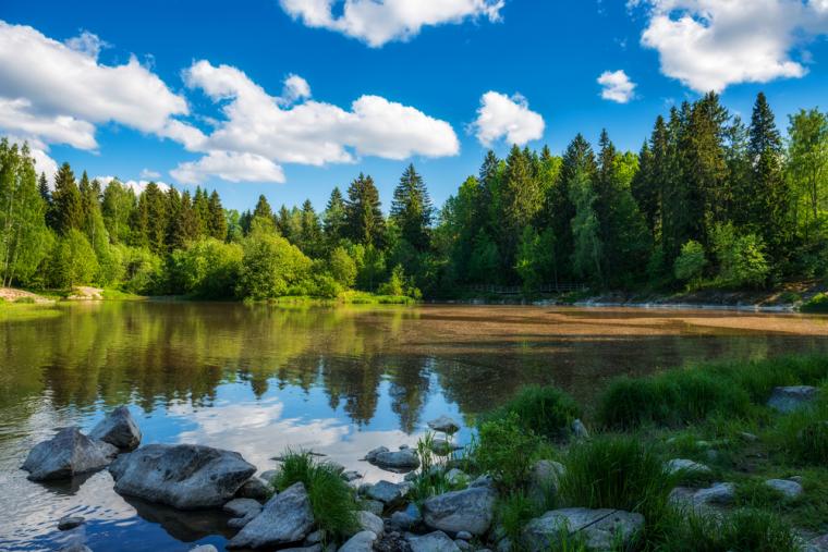 Från sjöområdet Saimaa i Finland