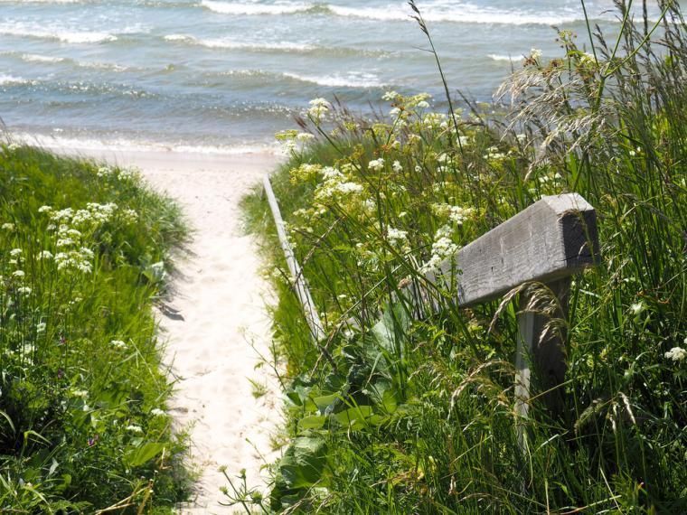 Ta dig till stranden från din stuga i Boderne