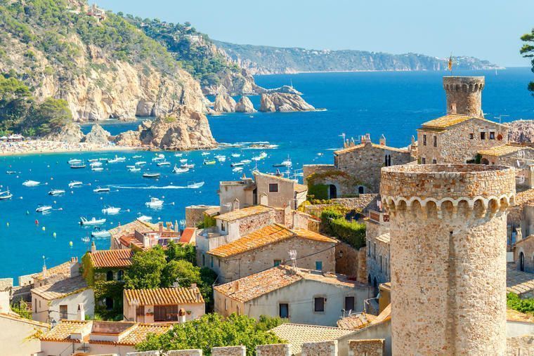 Tossa de Mar på Costa Brava i Spanien