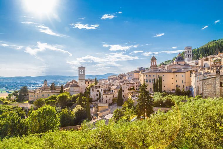 Vackra Assisi i Umbrien