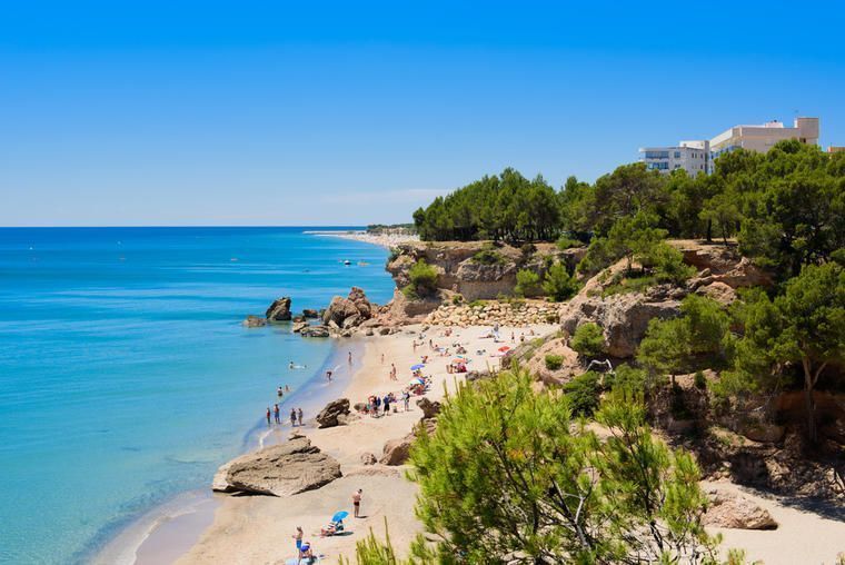 Strand och hav i Miami Platja