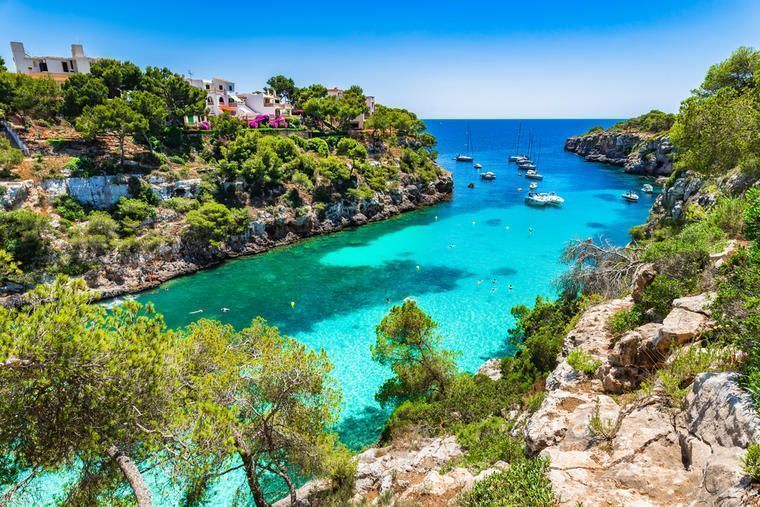 Cala Pi nära Llucmajor på Mallorca