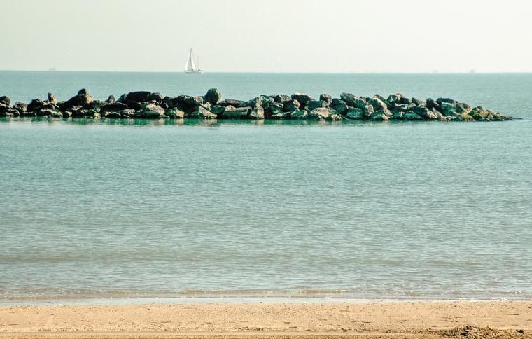 Strand nära Comacchio