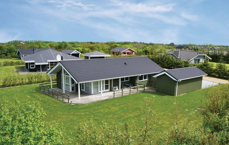 Stugor vid Skaven Strand i Danmark