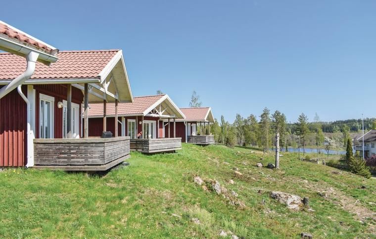 Stugor i stugbyn Yxenhaga nära Hok i Småland