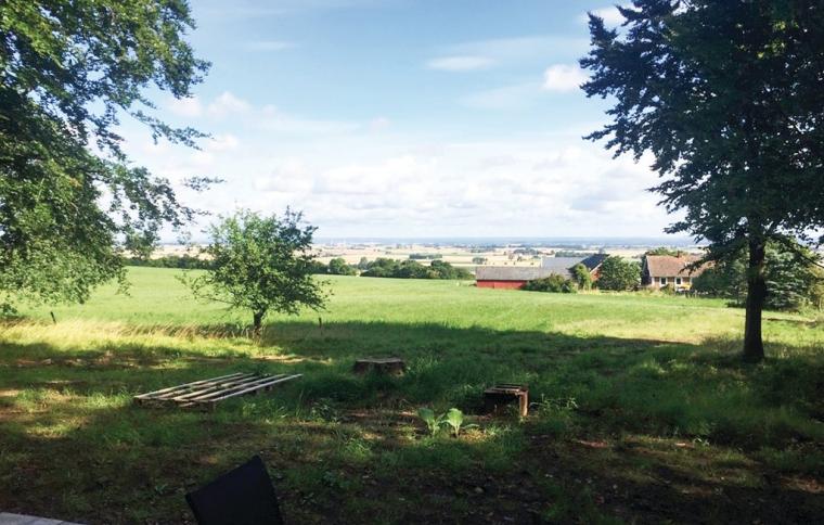 Utsikt från stuga i Kvidinge i Åstorp kommun